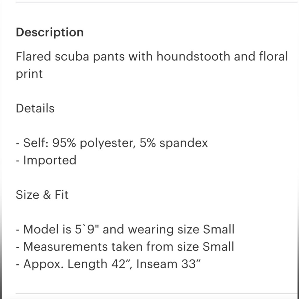 NEW Flying Tomato Plaid Flare Pants with Pink Floral Embroidery - Picture 5 of 5